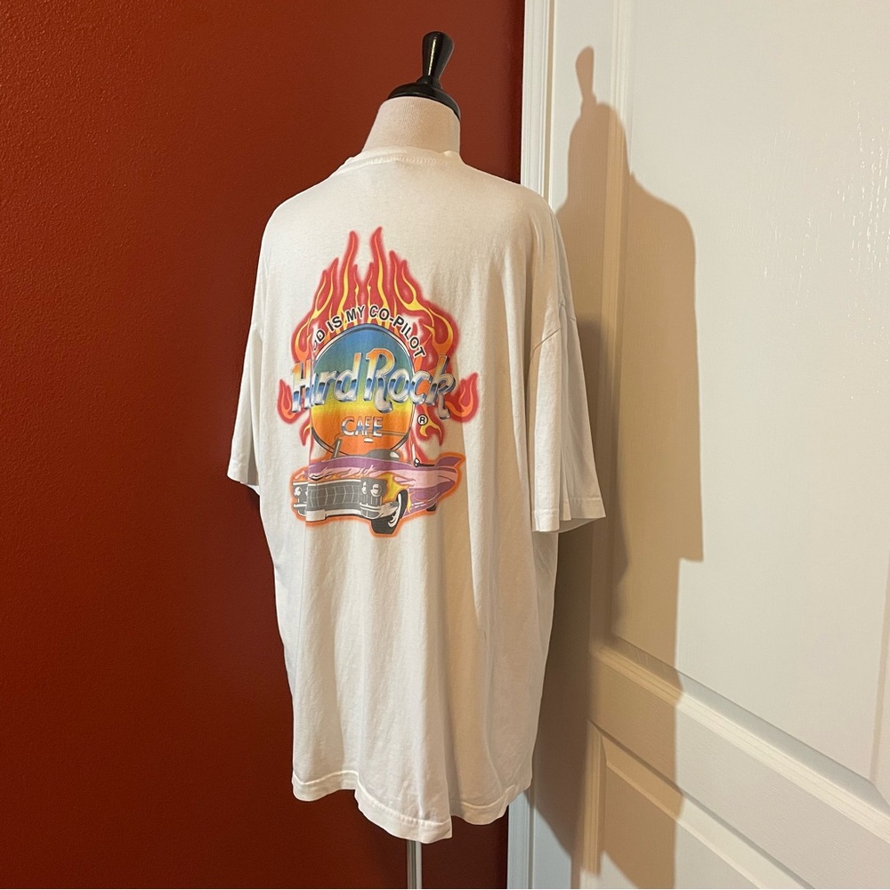 Hard Rock Cafe Singapore Men’s Vintage Cotton‎ “God Is My Co-Pilot “ Jesus Tee
